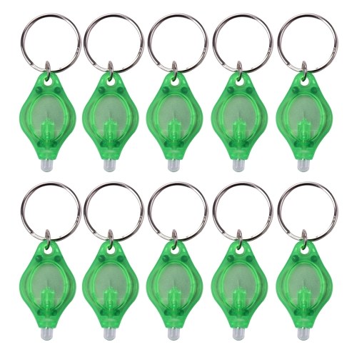 10Pcs Mini Portable UV LED Light Flashlight Keychain