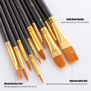 50 PCS Nylon Hair Paint Brushes Set