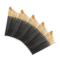 50 PCS Nylon Hair Paint Brushes Set