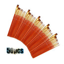 50 PCS Nylon Hair Paint Brushes Set