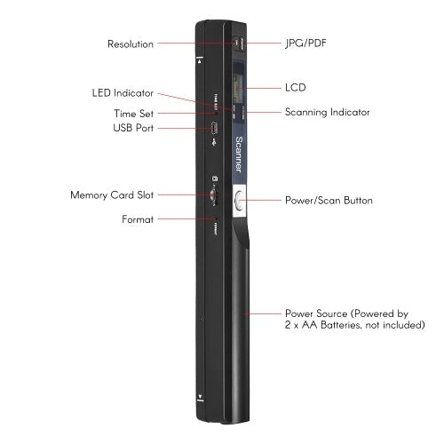 Portable Handheld Wand Wireless Scanner