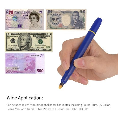 Portable Mini Banknote Tester Pen Counterfeit Money Detector Pen Money Marker