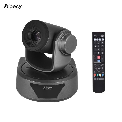 Aibecy Video Conference Camera Webcam 10X Optional Zoom Full HD 1080P Cam 52 Degree Wide Viewing Auto Focus with USB2.0 Remote Control for Business Meetings Rooms Recording Training