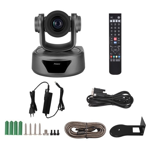 Aibecy Video Conference Camera Webcam 10X Optional Zoom Full HD 1080P Cam 52 Degree Wide Viewing Auto Focus with USB2.0 Remote Control for Business Meetings Rooms Recording Training