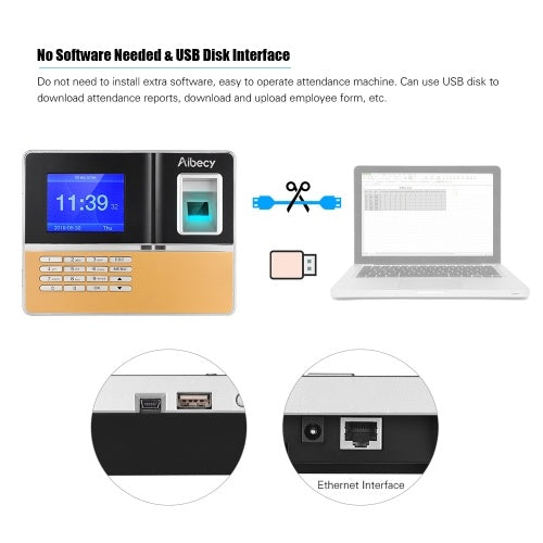 Aibecy Intelligent Biometric Fingerprint Time Attendance Machine