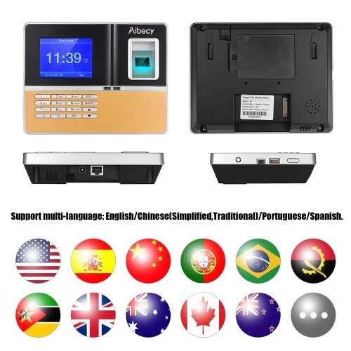 Aibecy Intelligent Biometric Fingerprint Time Attendance Machine