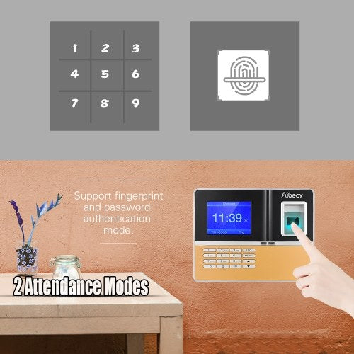 Aibecy Intelligent Biometric Fingerprint Time Attendance Machine