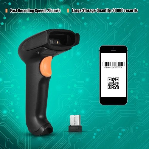 Aibecy يده ماسح الباركود USB 2.4G اللاسلكية 1D 2D QR رمز الماسح الضوئي BT قارئ CMOS صورة مكتب لوازم المسح الإلكتروني