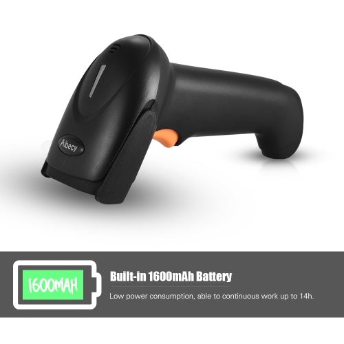 Aibecy يده ماسح الباركود USB 2.4G اللاسلكية 1D 2D QR رمز الماسح الضوئي BT قارئ CMOS صورة مكتب لوازم المسح الإلكتروني