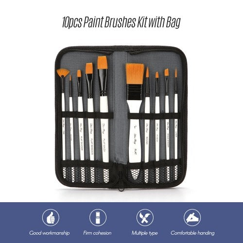 10pcs Paint Brushes Set Kit