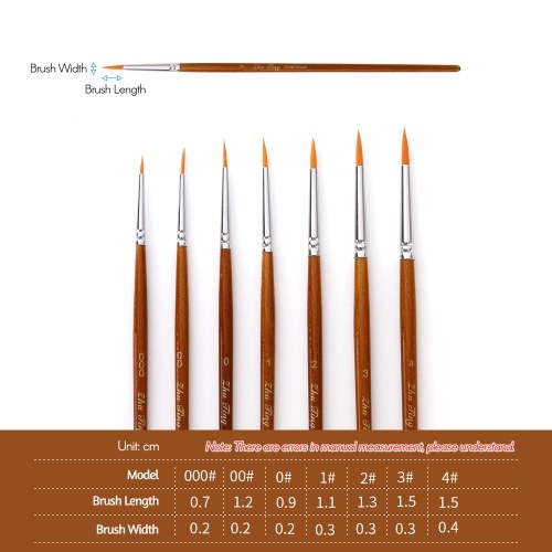 7pcs Draw Paint Brushes Kit Set