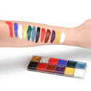 12 Colors Solid Oily Face Paint Pigment Greasepaint Kit