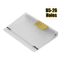 A7 6-Ring Binder PP Cover Translucent Loose-Leaf Binder Folder Protector