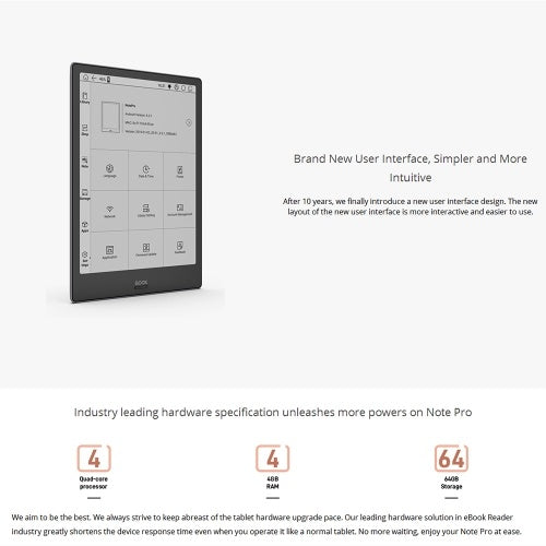 BOOX Note Pro ebook Reader