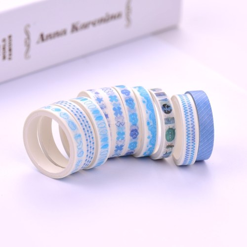 Washi Japanese Paper Tapes Scrapbooking Tape Rolls Lovely Design 10pcs/set