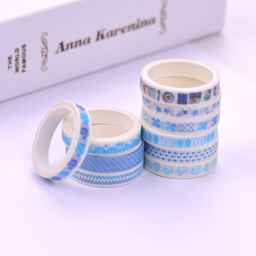 Washi Japanese Paper Tapes Scrapbooking Tape Rolls Lovely Design 10pcs/set