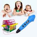 3D Printing Pen with 3 Colors 1.75mm PLA Filament Refills LCD Screen Non-Clogging 3D Pen