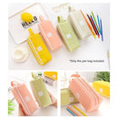 Large Capacity Canvas Pencil Case Pen Bag Makeup Pouch Stationary