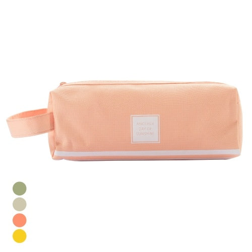 Large Capacity Canvas Pencil Case Pen Bag Makeup Pouch Stationary