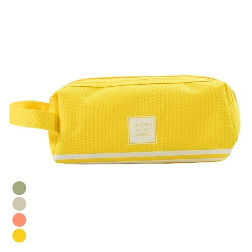 Large Capacity Canvas Pencil Case Pen Bag Makeup Pouch Stationary