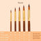 5pcs Paint Brushes Set Kit