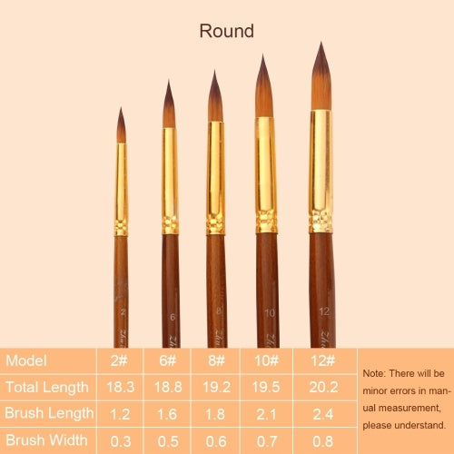 5pcs Paint Brushes Set Kit