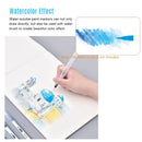 Watercolor Real Brush Pens with Flexible Nylon Tips 12 Vibrant Colors Paint Markers Water Soluble