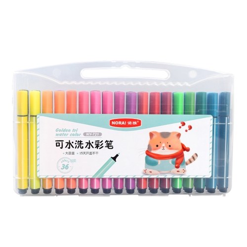 12 Colors Washable Colored Marker Pen Rounded Tip Watercolor Pen Kit