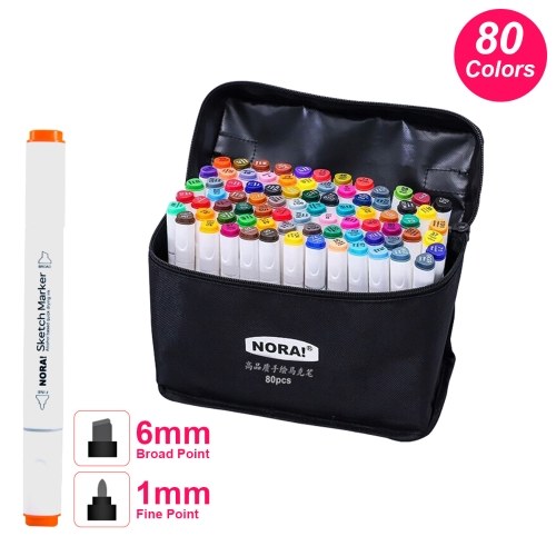 80 Vibrant Colors Art Markers Set