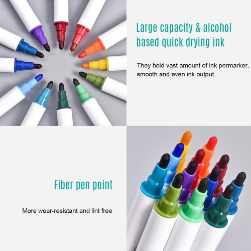 12 Colors Dual Tips Art Markers Set