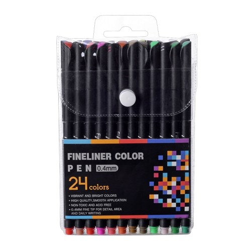 0.4mm Liner Pens Water Based Assorted Ink Pen Set