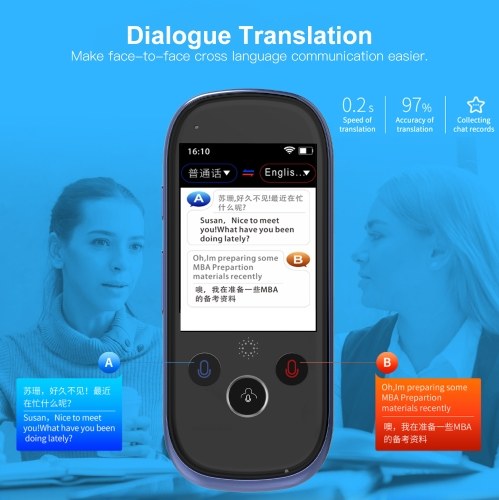 boeleo K1 Pro Smart Voice Translator Support 77 Languages Instant Two Way Translator Recording