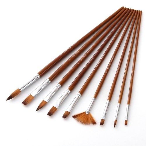 9pcs Professional Paint Brushes Set