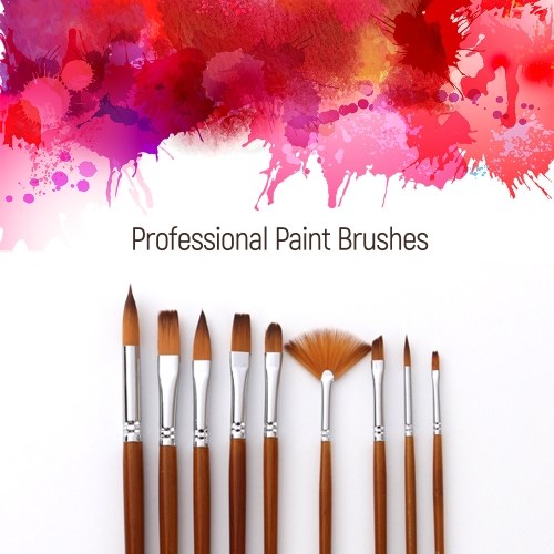 9pcs Professional Paint Brushes Set