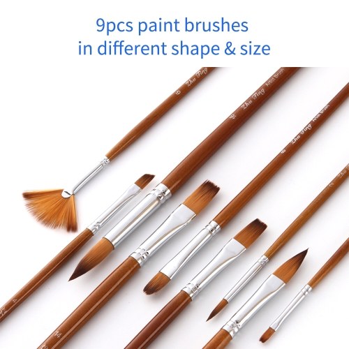 9pcs Professional Paint Brushes Set