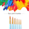 6pcs Art Paint Brushes Pen Set Round Pointed Tip Professional Paintbrush Nylon Hair Wooden Handle for Acrylic Oil Watercolor Gouache Face Painting Art Supplies