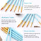 6pcs Art Paint Brushes Pen Set Round Pointed Tip Professional Paintbrush Nylon Hair Wooden Handle for Acrylic Oil Watercolor Gouache Face Painting Art Supplies