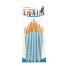 12pcs Professional Artist Paintbrush Set Round Pointed Tip Paint Brushes Durable Nylon Hair Wooden Handle