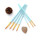 12pcs Professional Artist Paintbrush Set Round Pointed Tip Paint Brushes Durable Nylon Hair Wooden Handle