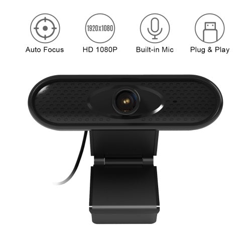 USB Computer Webcam 720P Web Camera Built-in Noise Reduction Microphone with Clip-on Base for PC Laptop Desktop Video Calling Recording Home Office Conferencing Live Streaming Online Teaching