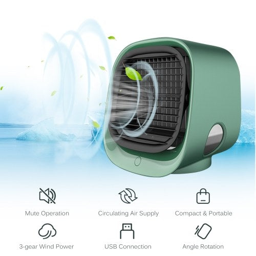 Mini Portable Air Conditioner Multi-function Humidifier Purifier USB Desktop Fan Air Cooler