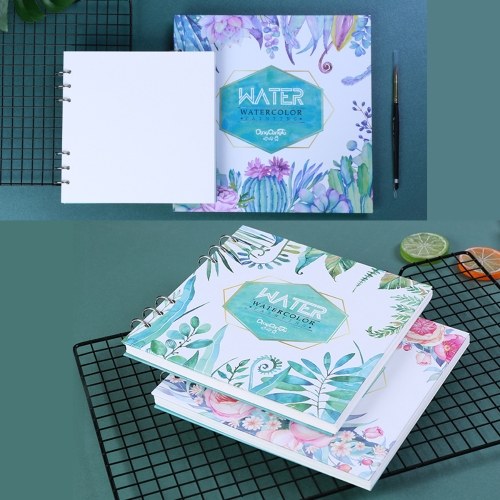 20 Sheets Loose-Leaf Watercolor Pad Art Painting Sketchbook Notebook Square Graffiti Book