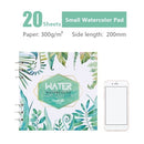 20 Sheets Loose-Leaf Watercolor Pad Art Painting Sketchbook Notebook Square Graffiti Book