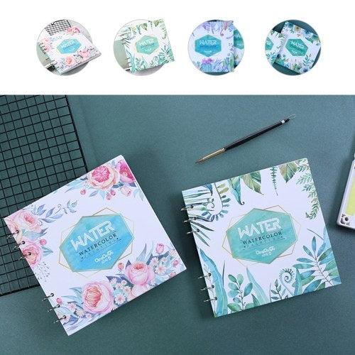 20 Sheets Loose-Leaf Watercolor Pad Art Painting Sketchbook Notebook Square Graffiti Book