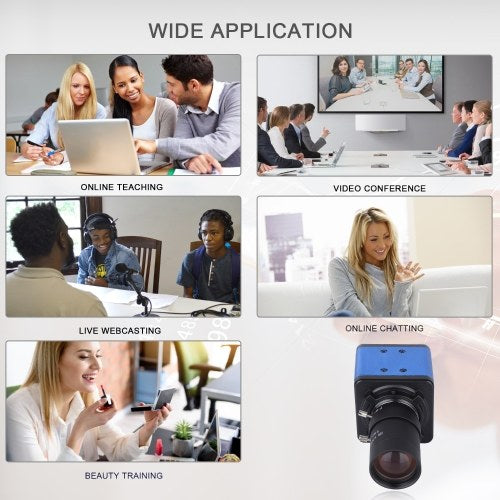 Aibecy 1080P HD Camera Computer Camera Webcam 2 Megapixels 10X Optical Zoom 80 Degree Wide Angle Manual Focus Auto Exposure Compensation with Microphone USB Plug & Play for Video Conference Online Teaching Chatting Live Webcasting