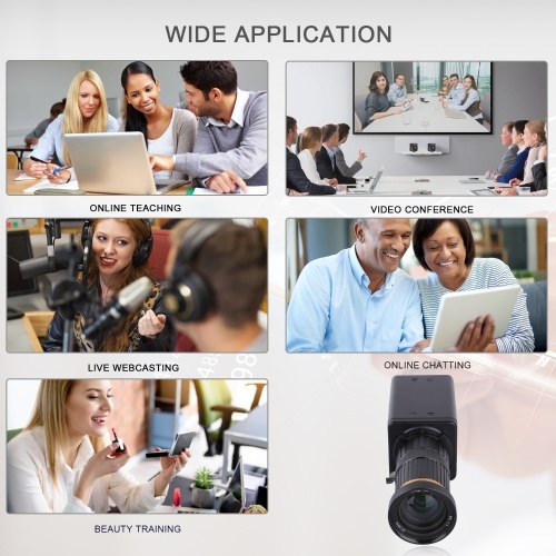 Aibecy 4K HD Camera Computer Camera Webcam 8 Megapixels 10X Optical Zoom 60 Degree Wide Angle Manual Focus Auto Exposure Compensation with Microphone Tripod USB Plug & Play for Video Conference Online Teaching Chatting Live Webcasting