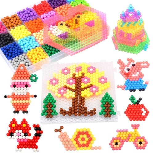 Factory direct spot water mist magic magic beads classic magic water spray painting children puzzle water sticky beads toys 10 color square box