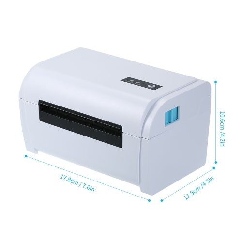 110mm Shipping Label Printer with Stand USB Cable High Speed Direct Thermal Printer Receipt Label Maker Sticker Compatible