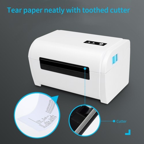 110mm Shipping Label Printer with Stand USB Cable High Speed Direct Thermal Printer Receipt Label Maker Sticker Compatible