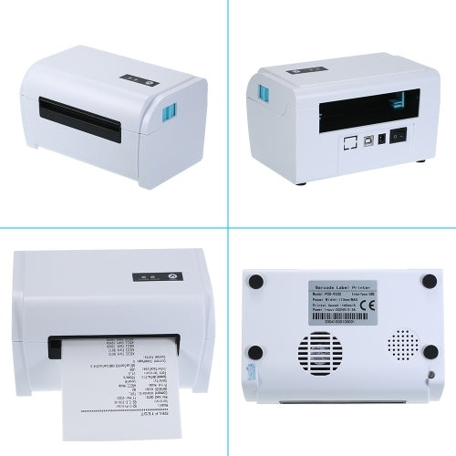 110mm Shipping Label Printer with Stand USB Cable High Speed Direct Thermal Printer Receipt Label Maker Sticker Compatible